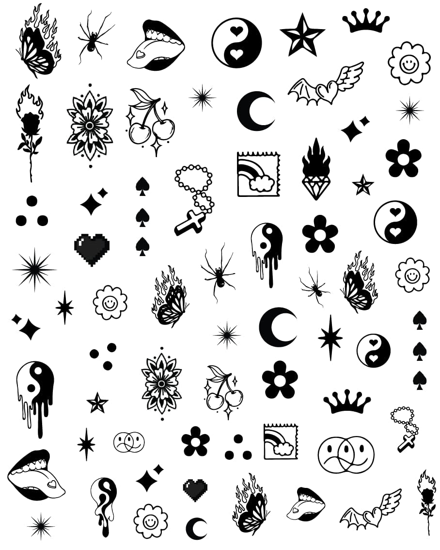 Grunge Luxury Nail Art Stickers, 5 Sheets / 500+ Designs