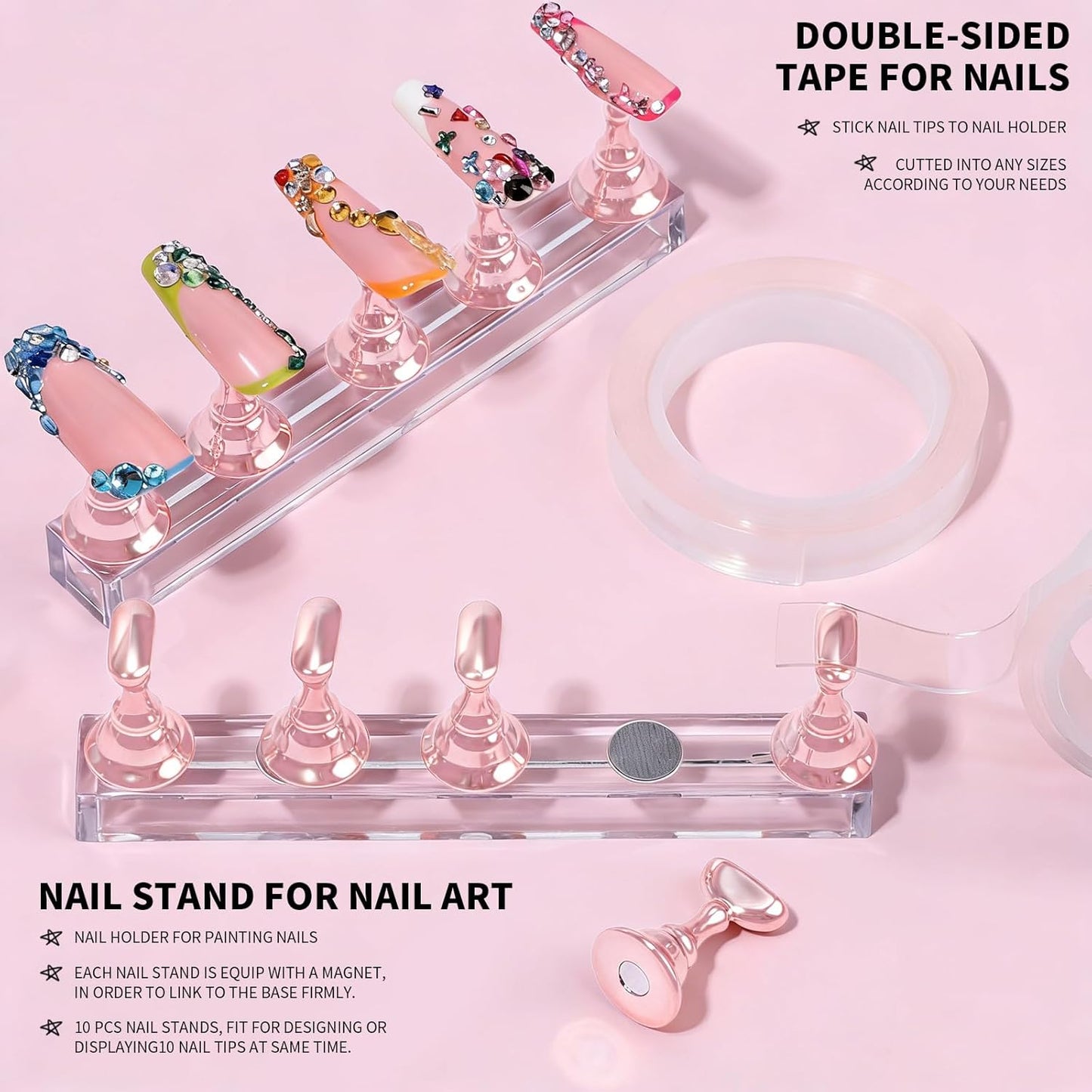 26-Piece Nail Art Tool Kit - Brushes, Dotting Tools, Stand & Palette