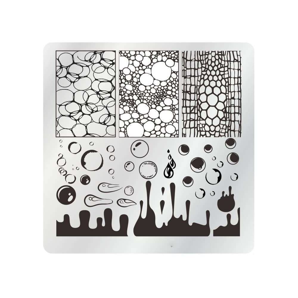 15-Piece Nail Stamping Plate Set with Stamper, Scraper & Storage Bag
