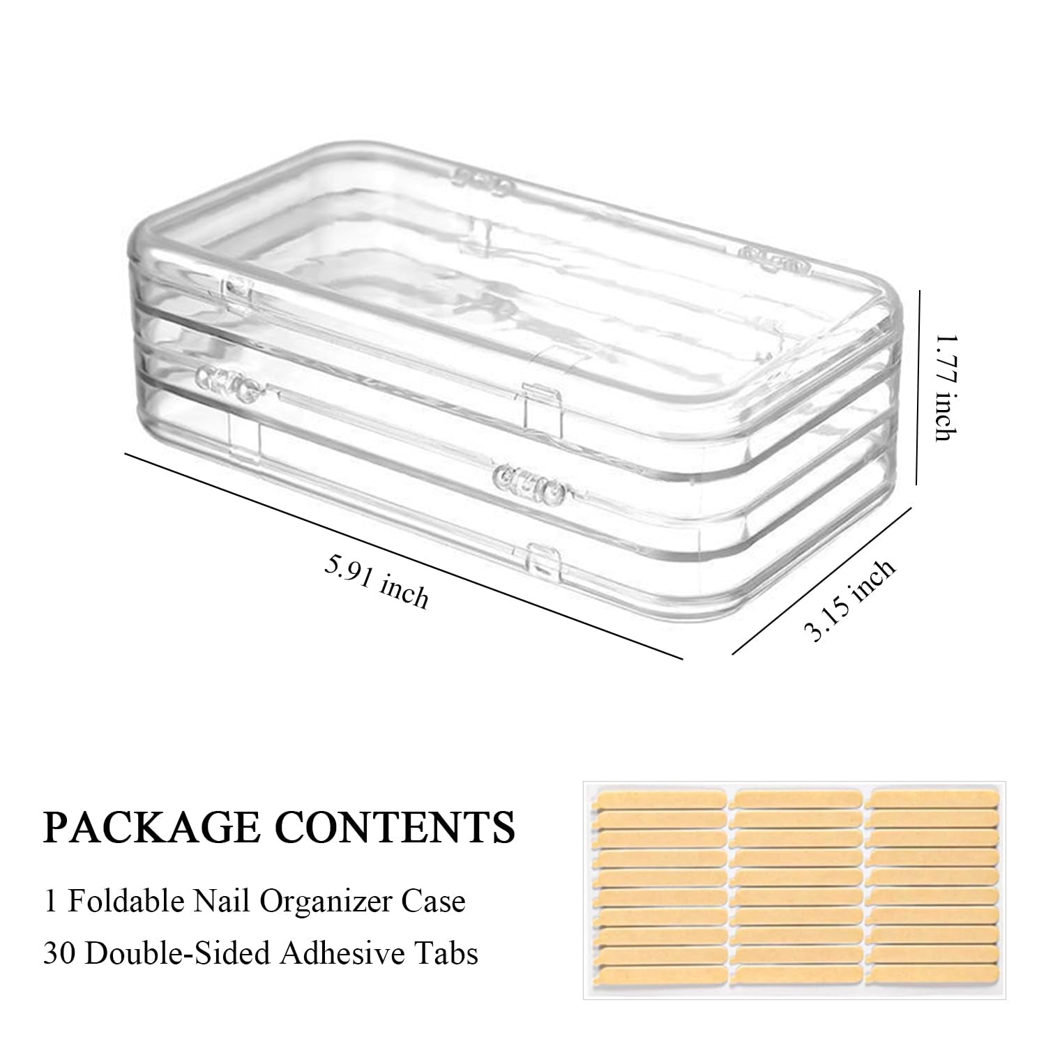 Tri-Fold Press-On Nail Organizer & Display Case