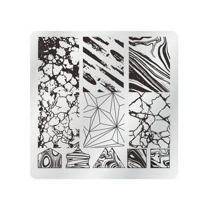 15-Piece Nail Stamping Plate Set with Stamper, Scraper & Storage Bag