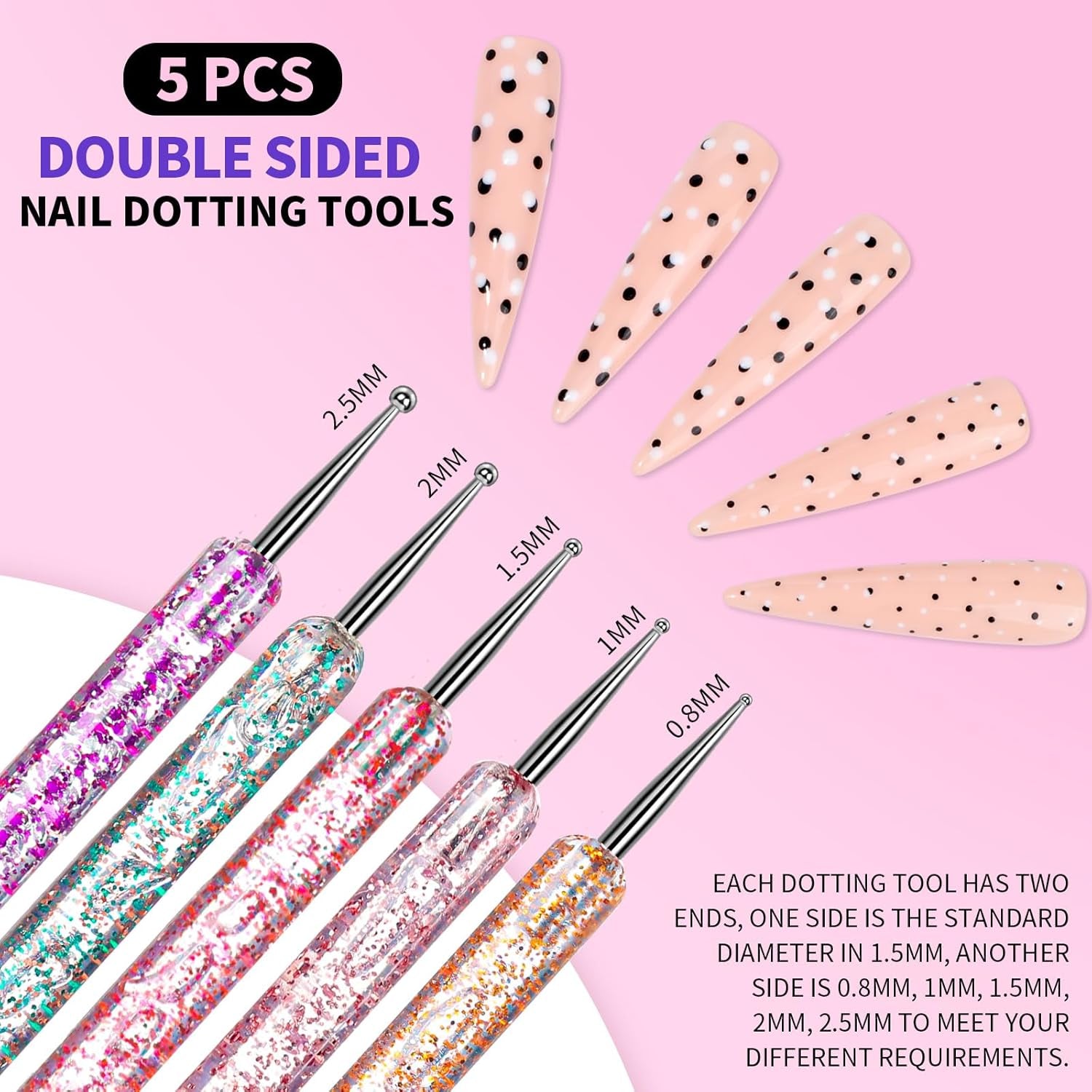26-Piece Nail Art Tool Kit - Brushes, Dotting Tools, Stand & Palette