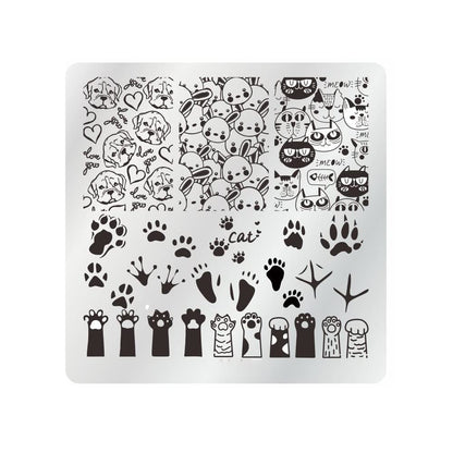 15-Piece Nail Stamping Plate Set with Stamper, Scraper & Storage Bag