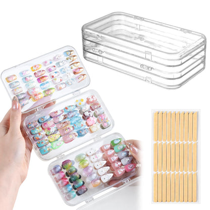Tri-Fold Press-On Nail Organizer & Display Case