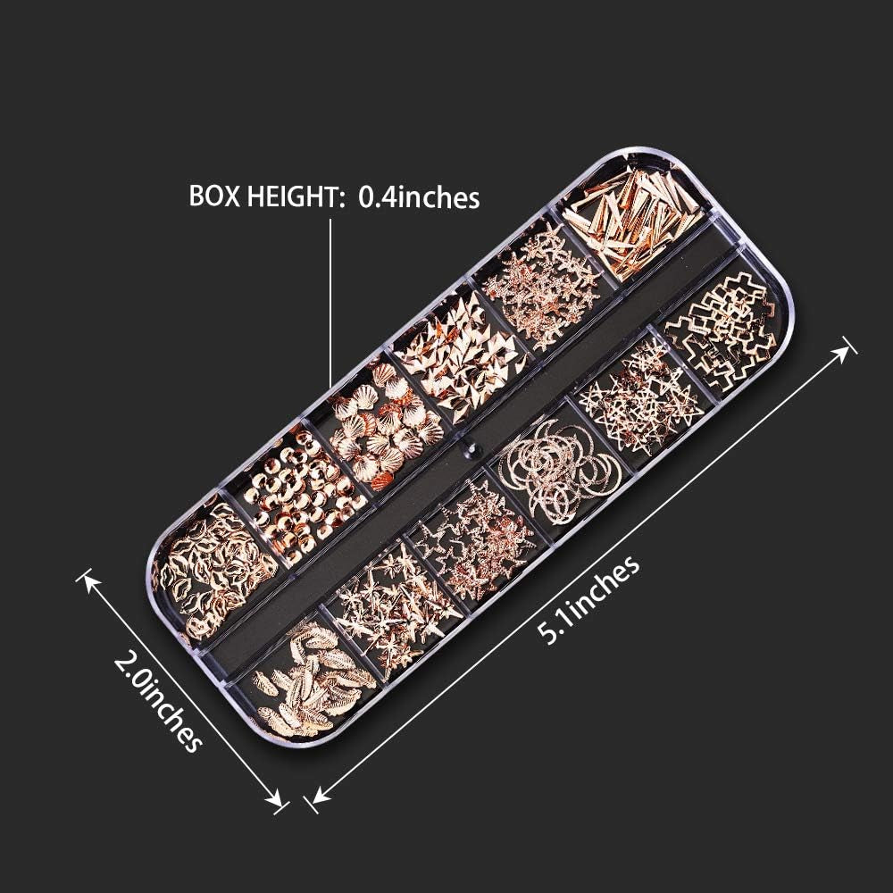 Nail Art Supplies Kit: 9 Boxes of Rhinestones, Glitter Gems, Diamonds, Studs, Crystals, and Sequins with Tweezers and 3 Nail Art Pens